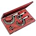 Starrett S436.1MARLZ 436.1 Series Outside Micrometer Set, Ratchet Stop, Lock Nut, 0-75mm Range, 0.01mm Graduation