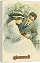 Box Canvas Print of Courting couple man leans from Lebrecht Music a Arts Photo Library