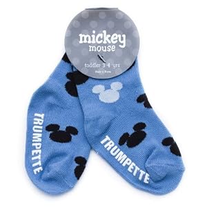 Trumpette Mickey Silhouette Toddler Socks - Denim