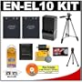 (2) CTA EN-EL10 Rechargeable Li-ion Batteries + Mini Battery Charger + Tripod + Accessory Kit for Nikon Coolpix S4000, S3000, S700, S600, S570, S520, S510, S500, S230, S220, S210, S200 & S60 Digital Cameras