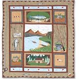 Gone Fishing Quilt King 95 x 105 In.