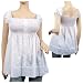 Sexy White Lace Accent BabyDoll Plus Size Top