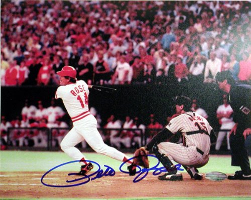 Pete Rose Cincinnati Reds - Record Breaker - 8x10 Autographed Photograph