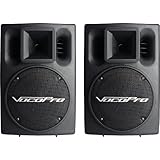 VocoPro PV-802 (PAIR) Professional Stereo 400W Powered Vocal Speakers