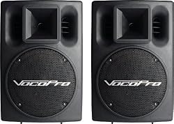 VocoPro  PV-802 (PAIR) Professional Stereo 400W Powered Vocal Speakers