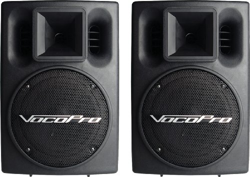 VocoPro PV-802 Professional Stereo 400W Powered Vocal Speakers