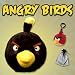 Angry Birds 8 Inch DELUXE Plush Black Bird with Free backpack clip angry bird & storage bag