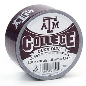 Duck Brand 240229 Texas A&M University College Logo Duct Tape, 1.88-Inch by 10 Yards, Single Roll