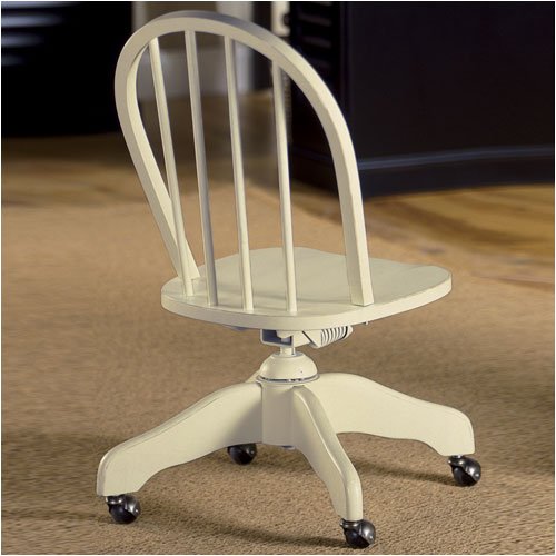 Riverside Furniture 47038 Coastal Bow Back Desk Chair in Shores White