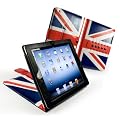 Tuff-Luv Multi-View Stasis Series UK Flag 'Union Jack' Faux Leather Case Cover for Apple iPad 2
