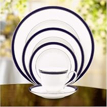 Lenox Federal Cobalt Platinum-Banded Bone China 5-Piece Place Setting, Service for 1