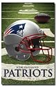New England Patriots (Helmet on Field) Sports Poster Print - 24" X 36"
