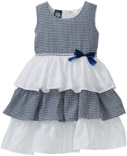 So La Vita Girls 2-6X Toddler 3 Tier Dress - Navy - 4T