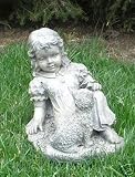 Baby Girl With Kitten Cat Resin Garden Lawn Decor Yard Art Sculpture Statue