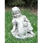 Baby Girl With Kitten Cat Resin Garden Lawn Decor Yard Art Sculpture Statue