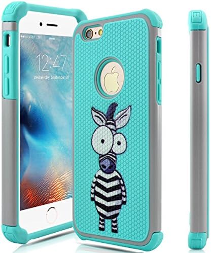 iPhone 6plus Case,6splus Case,Qhai[Shockproof][Hybrid Impact] Rubber Bumper Heavy Duty Protection Slim Fit Protective Buffer Durable Cover for iphone 6plus/6splus 5.5 inch (Mini Bees)