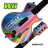 Skin Decal Cover for GUITAR HERO 3 III Nintendo Wii Les Paul - Rainbow Wave ....