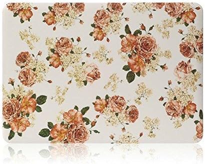 HYAIT 3-in-1 Ultra Slim Hard Case + Keyboard Cover + Anti-dust Plugs For 15" Model A1286 Aluminum Unibody MacBook Pro (Black keys, 15.4-inch diagonal regular display) --Flower