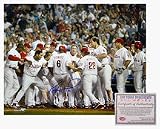 Ryan Howard Philadelphia Phillies MLB Autographed Walk Off Home Run Celebration 16 x 20 Photogr