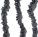 12" Black Crystal Chip Strung Beads