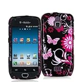 Electromaster(TM) Brand - Pink Butterfly Flowers Design Crystal Hard Skin C ....