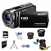 Sony HDR-CX160 HDRCX160 1080P High Definition 16GB Handycam Camcorder with Wide Angle G-Lens and 3-inch Touch-Screen(Black) ULTIMATE BUNDLE With 16GB SD Card + Pro Wide Angle Lens + Pro Telephoto Lens + Deluxe Filter Kit + Digpro Case + Spare Battery + Le