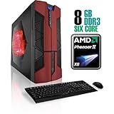CybertronPC X-Plorer2 4240ABRL, Black/Red, CrossFireX, AMD Phenom II X6 (2.8GHz), 8GB DDR3, 1TB Hard Drive, DVDRW, (2) Radeon HD5570, LightScribe, 600 Watt Power Supply, No O/S, 1 Year Parts & Labor Warranty CybertronPC X-Plorer2 4240ABRL, Black/Red, CrossFireX, AMD Phenom II X6 (2.8GHz), 8GB DDR3, 1TB Hard Drive, DVDRW, (2) Radeon HD5570, LightScribe, 600 Watt Power Supply, No O/S, 1 Year Parts & Labor Warranty