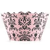 Bella Cupcake Couture Lu Lu Pink and Black Cupcake Wrapper, Set of 12