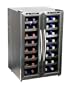 Whynter WC-321DD 32 Bottle Dual Temperature Zone Wine Cooler, Stainless Steel Trimmed Glass Door with Black Cabinet