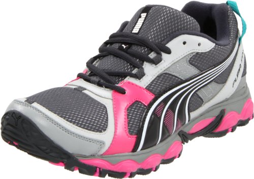 PUMA Women's Pumafox Running Shoe,Gray/Black/Pink,5.5 B US