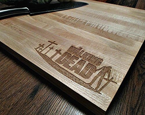The Walking Dead Inspired Kitchen Cutting Board Butcher Block Zombie Rick Grimes Daryl Dixon