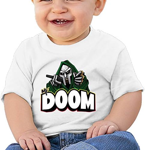 YUTIAO Unisex Baby Mf Doom T-Shirt White For 6-24 Months.