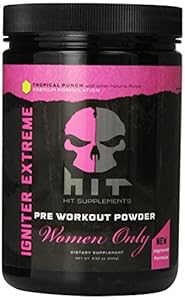 HIT Supplements Igniter Extreme Pre Workout Supplement for Women, Tropical Punch, 30 Serving