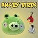 Angry Birds 8" Deluxe Plush Green Piglet with Sound Plus Free Backpack Clip Angry Bird & Storage Bag