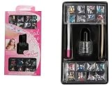 Nail Art Kit With 300 (Approx) Rhinestones (072281)