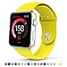 Apple Watch Replacement Band,Teslasz Soft Silicone Replacement Sports Wristbands Straps for Apple iWatch All Models (Yellow 38 MM)