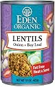 Eden Organic Lentils with Onion and Bay Leaf, 15-Ounce Cans (Pack of 12)