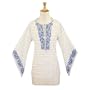 Embroidered Lurex Stripe Voile Tunic (Petite, Tall & Misses Sizes XS-3X)