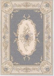 French Aubusson Gray Area Rug Dollhouse Miniature