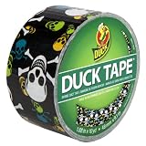 Duck Brand 280422 Skulls Printed Duct Tape, Black/Multicolor, 1.88-Inch by 10 Yards, Single Roll
