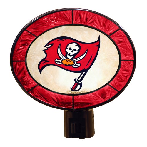 Tampa Bay Buccnaeers Art Glass Night Light