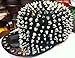 New Spike Studded Embellished Adjustable Cap Bright Brim (Black)