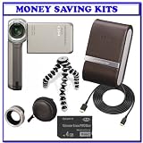 Sony HDR-TG5V High Definition Handycam Camcorder w/ Built-in GPS Receiver + Sony MSMT4G 4GB Memory Stick PRO Duo (Mark2) Media + Sony LCM-TGA Semi Soft Carrying Case + Willoughby