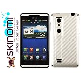 Skinomi TechSkin - Silver Carbon Fiber Film Shield & Screen Protector for LG Optimus 3D