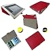 iGadgitz Red Carbonfibre Style Hard Plastic Case Cover for Apple iPad 2 + Screen Protector