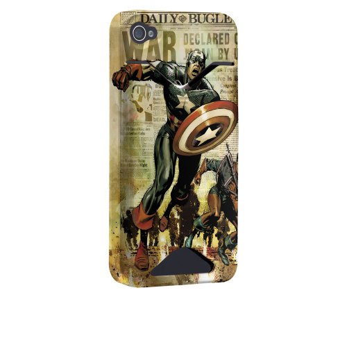 iPhone 4 / 4S ID / Credit Card Case - Captain America - Front Page