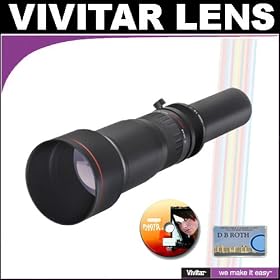 Vivitar 650-1300mm f/8-16 SERIES 1 Telephoto Zoom Lens For The Canon Digital EOS Rebel T1i, XSI, XS, XTI, XT, 50D, 40D, 30D, 20D, 10D, 5D, 1D, 5D Mark 2, 7D Digital SLR Cameras