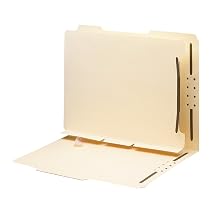 Smead Self-Adhesive Folder Dividers with Twin-Prong Fasteners, Letter Size, Manila, 25 per Box (68025)