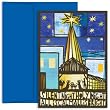 Stained Glass Holy Night Religious Christmas Cards -