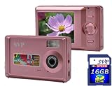 SVP Xhtinn-1056Pk 5MP Digital Camera with 2.5 LCD (SVP 16GB SDHC Memory Card Included)